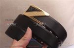 AAA Replica Ermenegildo Zegna Smooth Leather Belt With Gold Z Buckle